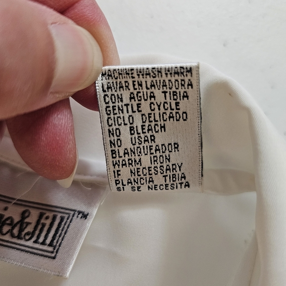 Christie & Jill 80's Vintage Elegant White Embroidered Women's Blouse - Picture 15 of 15